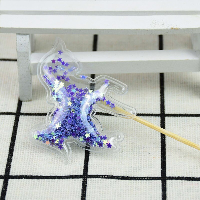 Relleno de lentejuelas de unicornio, Decoración de Pastel de estrellas, para magdalenas, de cumpleaños, decoración de ducha de bebé hojaldre para Postres, 5 uds.: A10