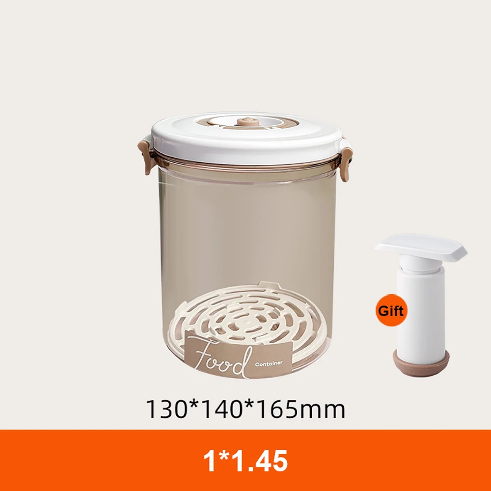 Voedsel Opslag Container Vacuüm Doos Grote Capaciteit Voedsel Dispenser Voor Keuken Transparant Verzegeld Voedsel Organizer Houden Lunch Verse: Ivoor