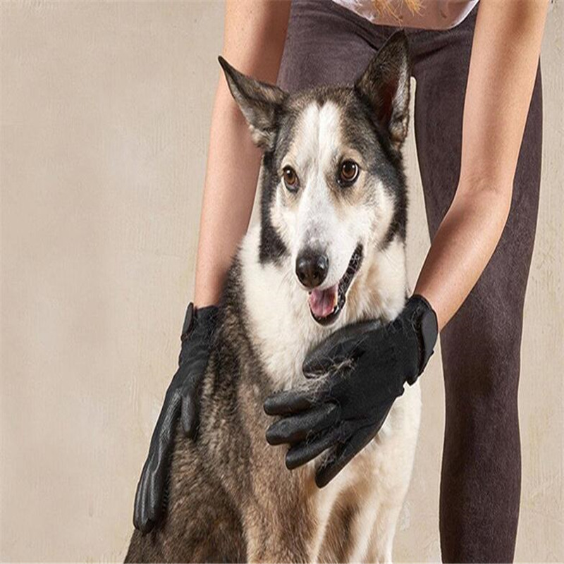 Guantes de goma suave para aseo de mascotas, cepillo de limpieza de pelo para perros, gatos y caballos, peine de masaje para mascotas