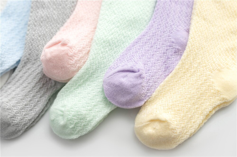 Calzini E Calzettoni Dell&#39;arco Della Maglia Del Bambino dei bambini Calzini E Calzettoni Estate Sottile Anti-zanzara Calzini E Calzettoni Del Bambino gir principessa bowknot Verticale A Strisce Calzino