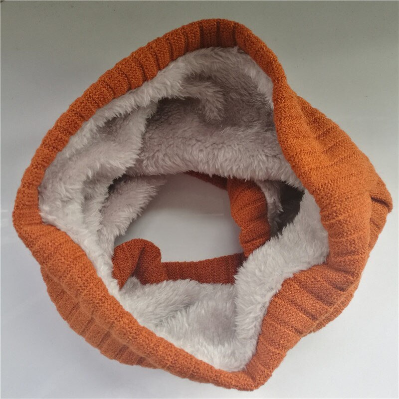 Nieuw solid Sjaal Voor Kinderen Warm Baby Sjaals Meisjes Winter Sjaal Voor Kinderen Wollen Kraag Sjaals: Orange