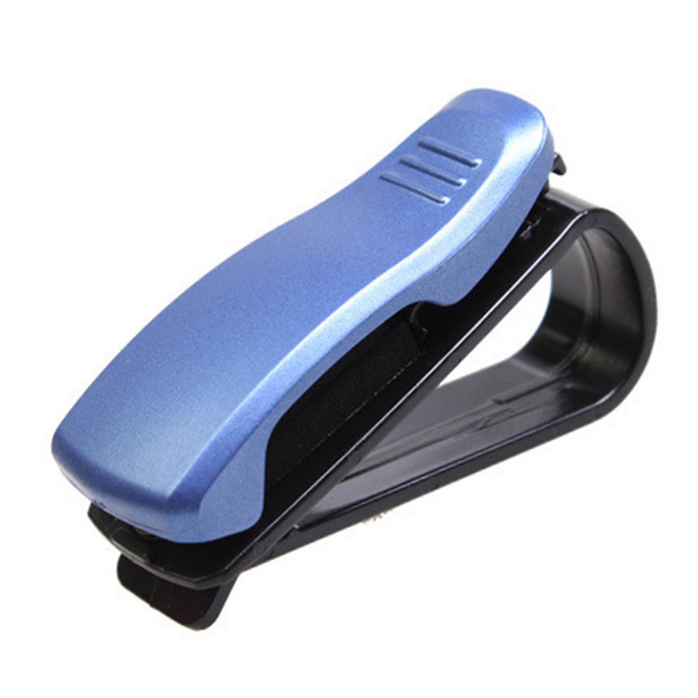 Multifunction Sun Visor Glasses Fixing Clip Universal Car Glass Ticket Holder Multifunctional Portable Auto Accessories: Blue