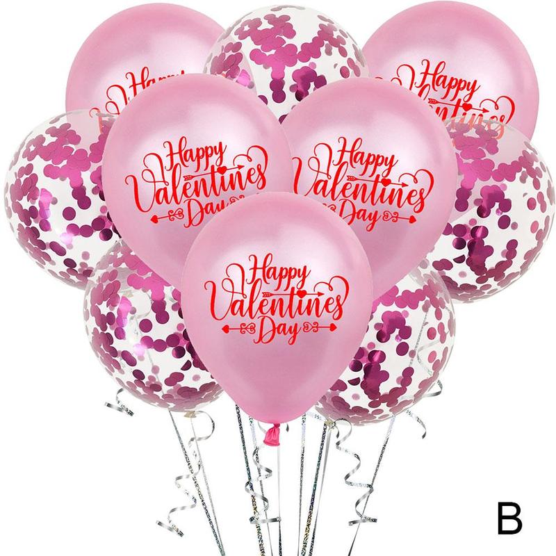 10Pc Red Balloons 10Inch Love Heart Latex Balloons Wedding Helium Balloon Valentines Day Birthday Party Inflatable Balloons: B