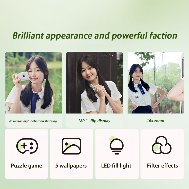 Xiaomi 4K Digitale Camera 6400w HD Flip Screen Camera Digitale Camera Kaart Camera Schieten Camera Student instapmodel CCD Camera