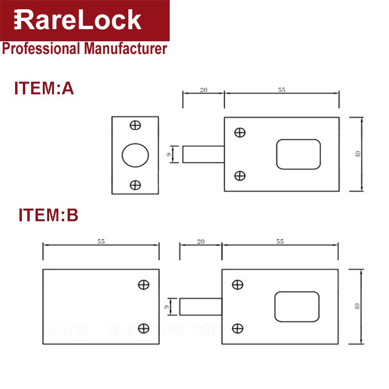 Glas Schiebetür verriegeln für Badezimmer Büro Hotel Schule Zu Hause DIY Hardware- Rarelock MMS489 ich