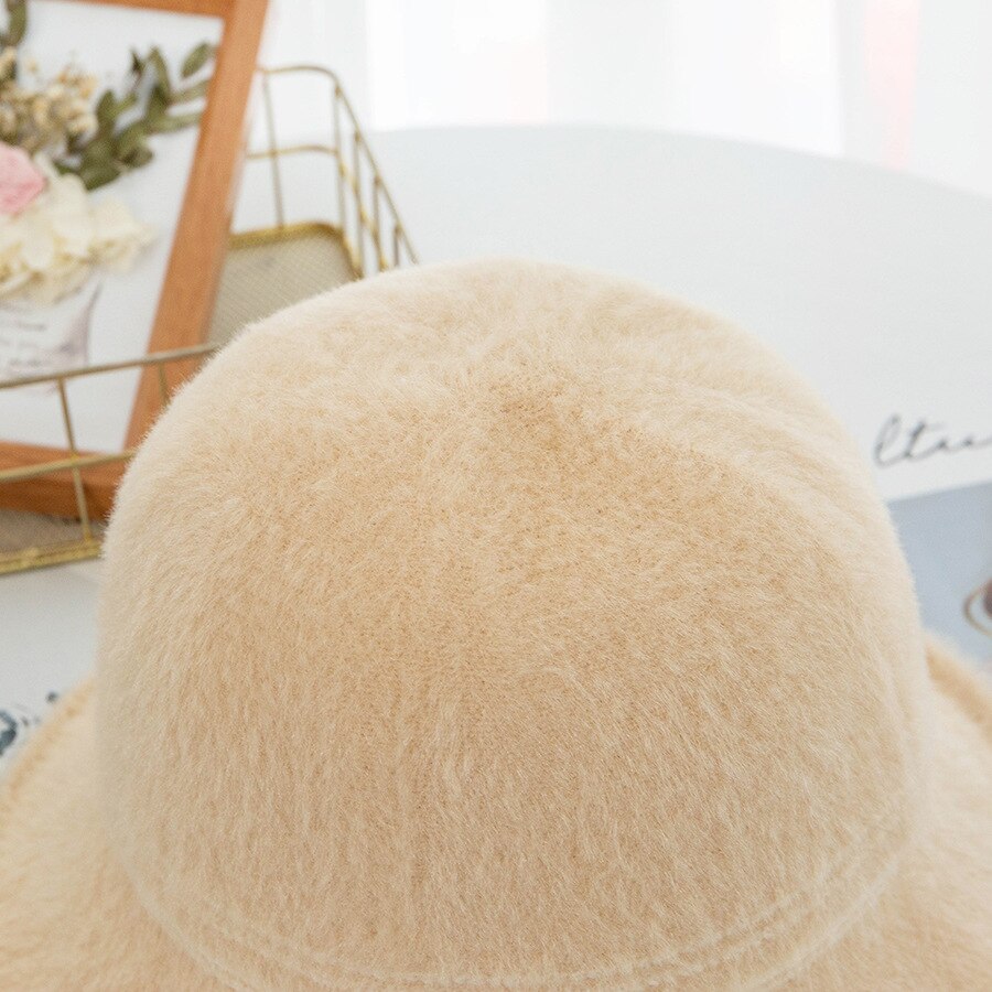 Uspop bucket hats naiset yksiväriset lämpimät hatut naisten talvi bucket hat