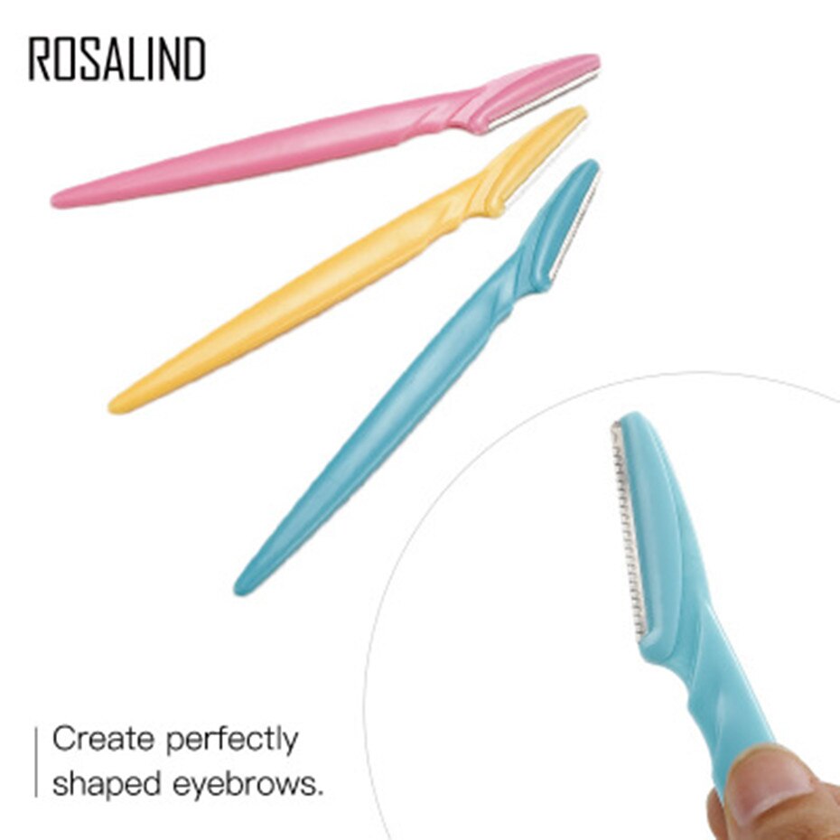 3 -delige set draagbare wenkbrauwtrimmer, haarverwijderaar, damesgezichtsscheermes, wenkbrauwtrimmer, scheermesjes voor make-up, cosmetische set