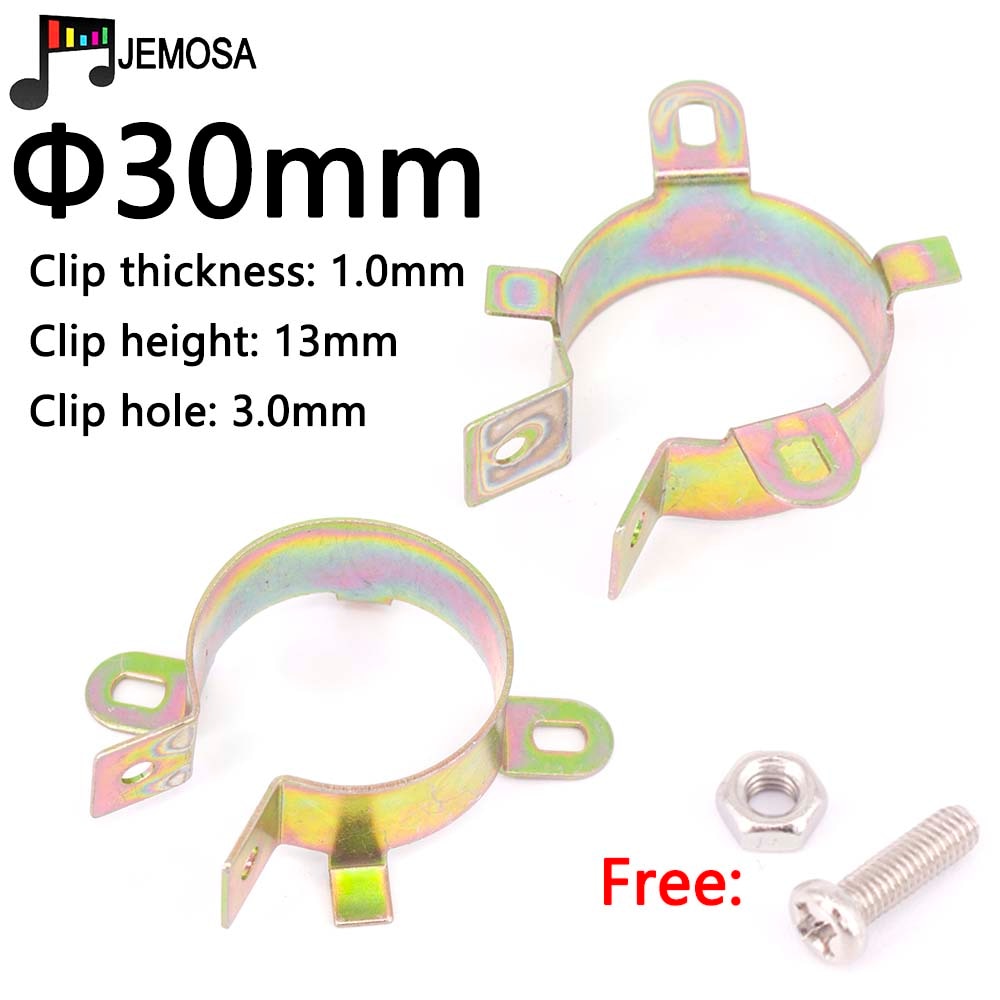Suporte durável do suporte do capacitor, grampo de montagem, chapeamento de superfície zinco, 22mm, 25mm, 30mm, 35mm, 40mm, 45mm, 50mm, 5pcs: BRANCO