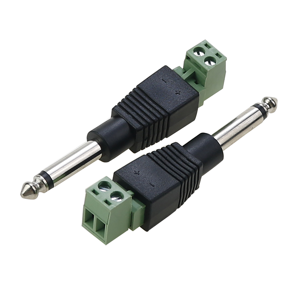 1 Stuks 3.5Mm 6.3Mm Jack Connector Stereo Adapter 3.5Mm Audio Mono Kanaal Plug Naar Schroefaansluiting Audio Mono Kanaal Stekker