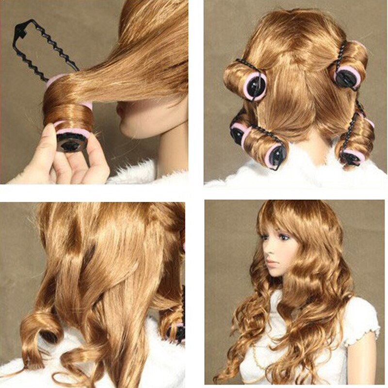 Een stuk Spons krulspelden curler magic hair roller hair styling tools curling wand krul styler rollers M811