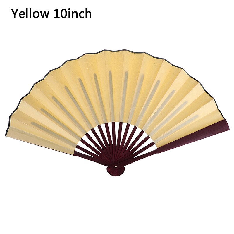 Éventail chinois pliable en bambou de couleur unie, 1 pièce, fournitures de fête à domicile pour hommes/femmes: YLL