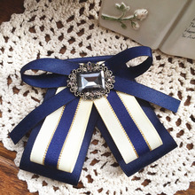 I-remiel – nœud papillon en strass, Original, , fait à la main, Style Court, broche en tissu scolaire, accessoires de col de chemise