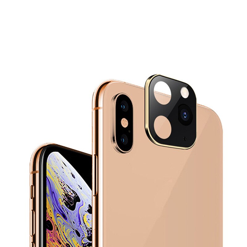 1/2pcs For iPhone Apple X XS MAX Seconds Change for 11Pro for iPhone 11 PRO MAX Lens Sticker Modified Camera Protective Cover: No.1 Gold