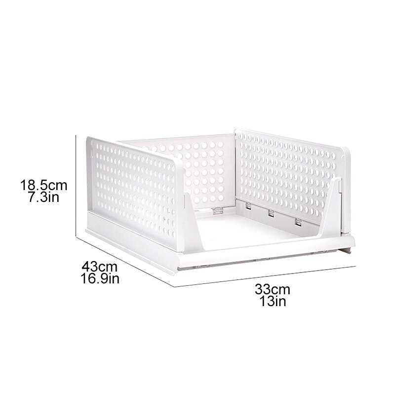 Layered Wardrobe Partition Cloth Storage Rack Foldable Cabinet Stackable Closet Organizer Interspace Shelf Clothes Organize: HeightenFoldable1pc