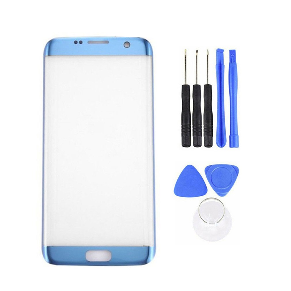 Pantalla LCD de repuesto para Samsung Galaxy S7 Edge G935, panel táctil exterior, cristal frontal: Azul