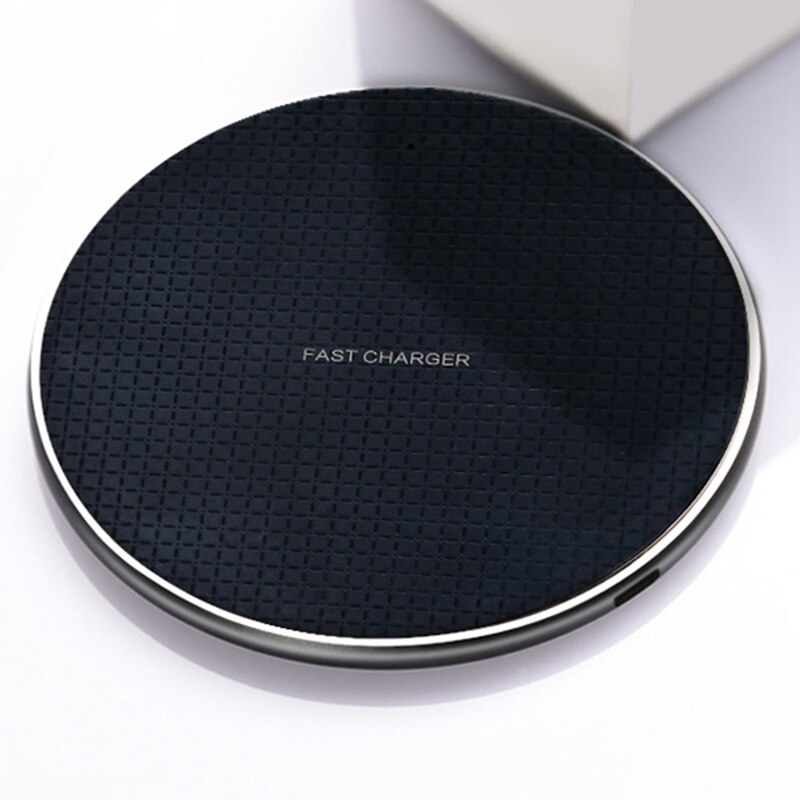 10W Qi Snelle Draadloze Oplader Opladen Pad Draadloze Snelle Opladen Dock Charger Case Power Voor Samsung Huawei Telefoon Accessoire: black