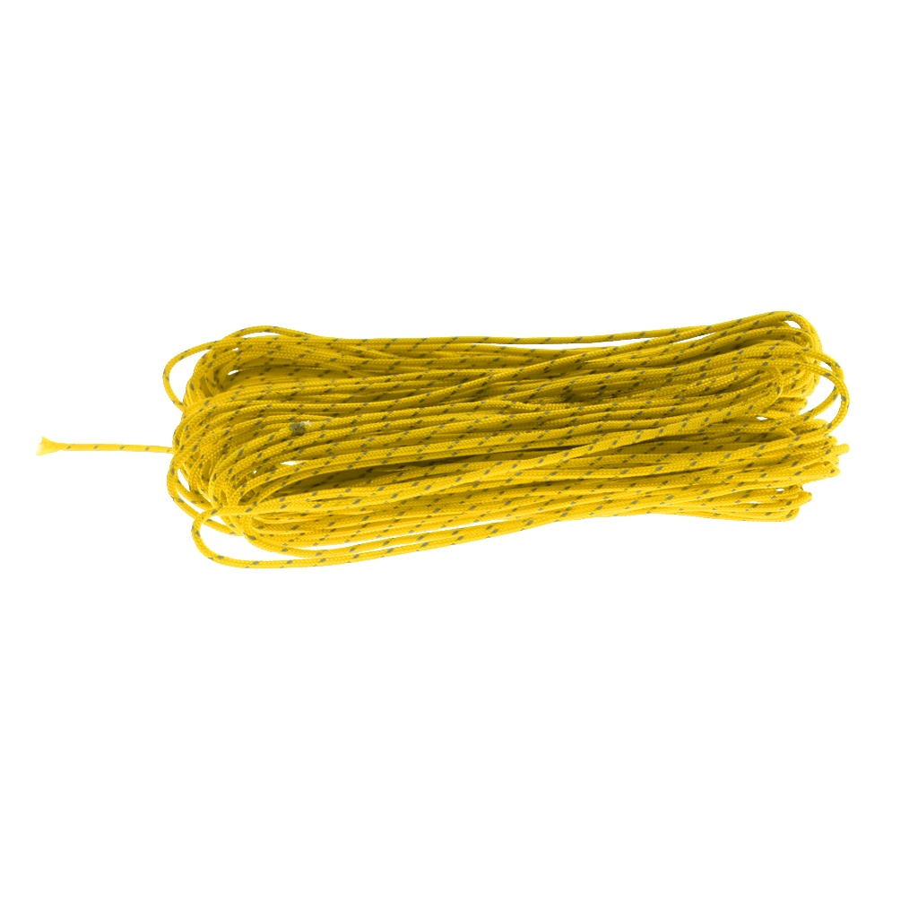 20m 1.8mm nylon campingtält markis reflekterande lina rep löpare lina - gul för camping tält markis kapell tillbehör