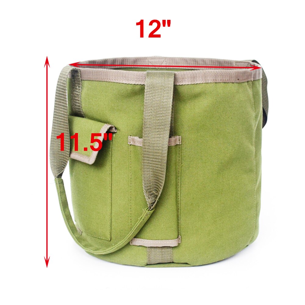Eimer Werkzeug Wasserdichte Leinwand Organizer Tasche Multi-Tasche Garten Halfter Lagerung Leinwand Beutel Grün Garten Werkzeug Tasche