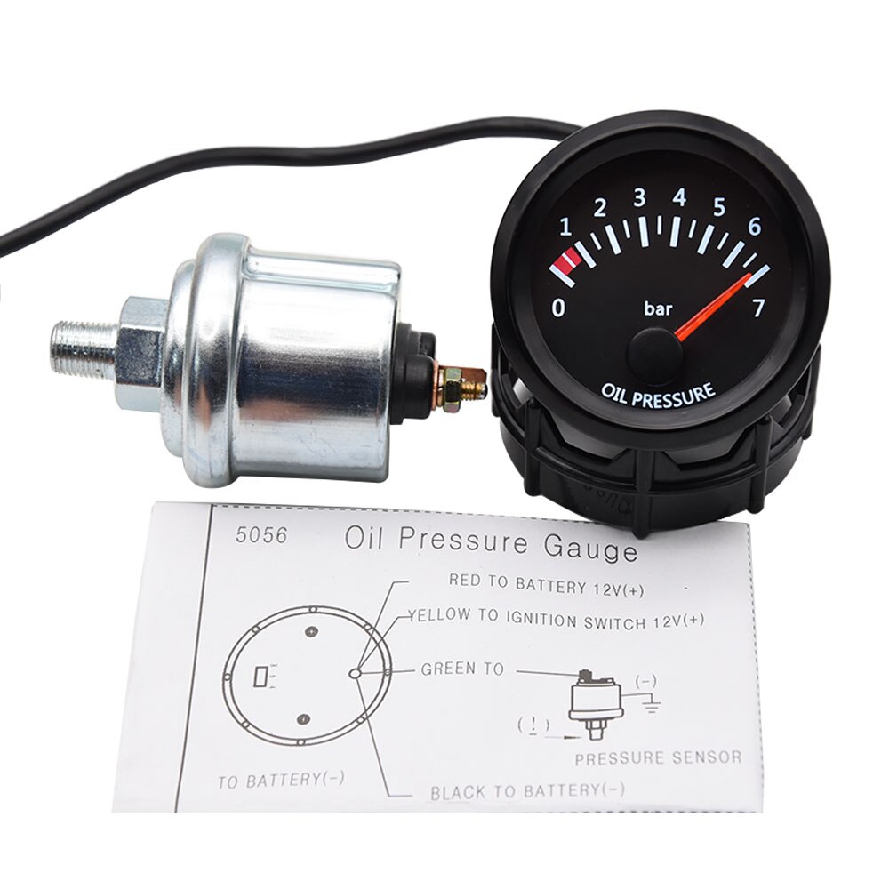 2 inch 52mm 07 Bar Oil Pressure Gauge Universal P... Grandado