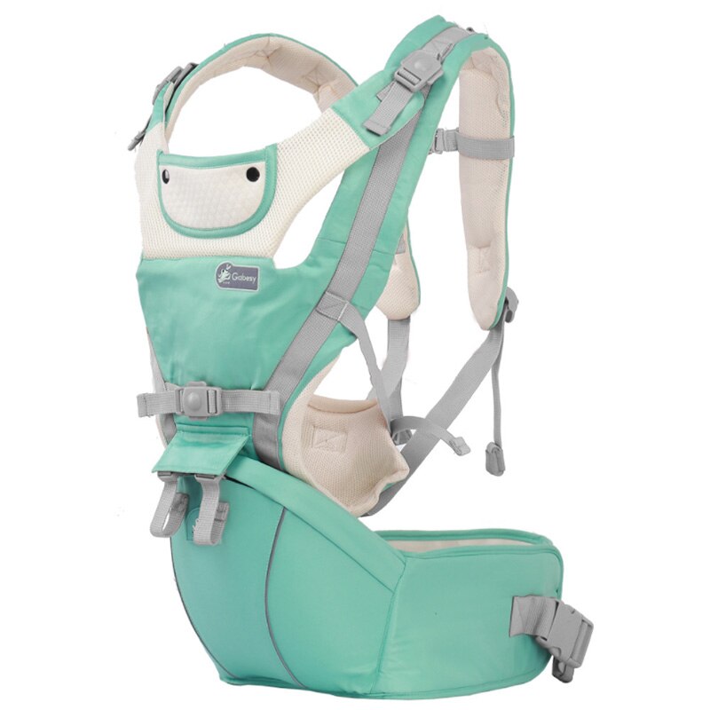 Ergonomische Draagzak Baby Baby Heupdrager Carrier Voorkant Ergonomische Kangoeroe Draagdoek draagdoek voor Baby Reizen: Green 2
