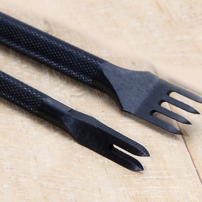 Practical Leather Punch Tool 2/4 Prong Wallet Bags Belts Leather Punching Tools Durable Leather DIY Craft Carving Tool