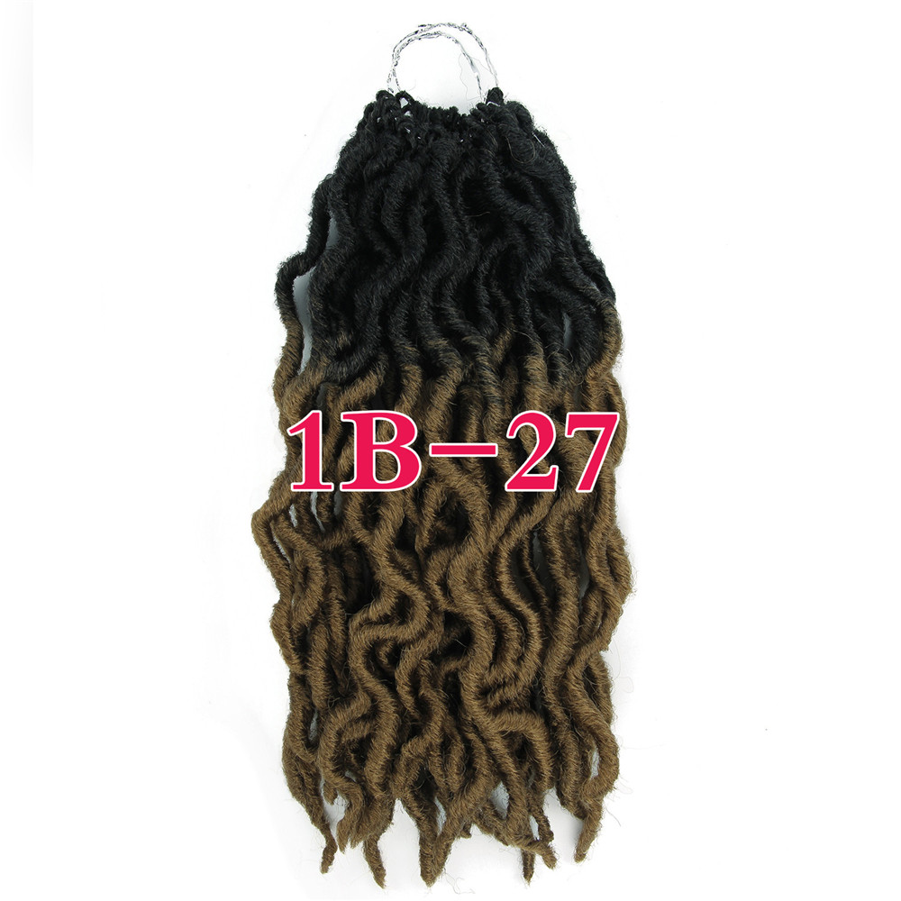 Faux Locs Gehaakte Haar Krullend Dreadlocks Haar Extensions 18 Wortel/packet Gehaakte Krullend Haar Synthetische Faux Locs Haar Stuk: Natuurlijke kleur