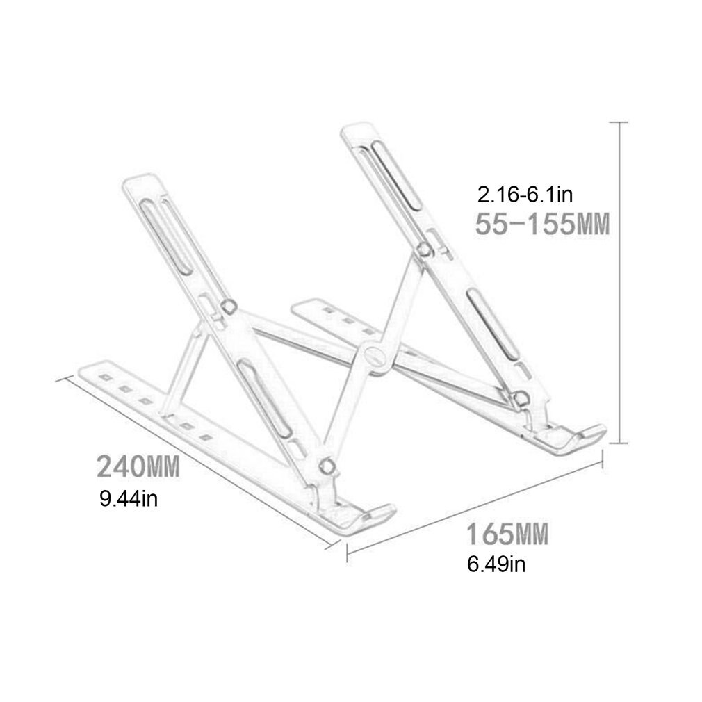 Laptopständer, tragbar, faltbar, verstellbare halterung aus aluminium für macbook pro, air, notebook, tablet