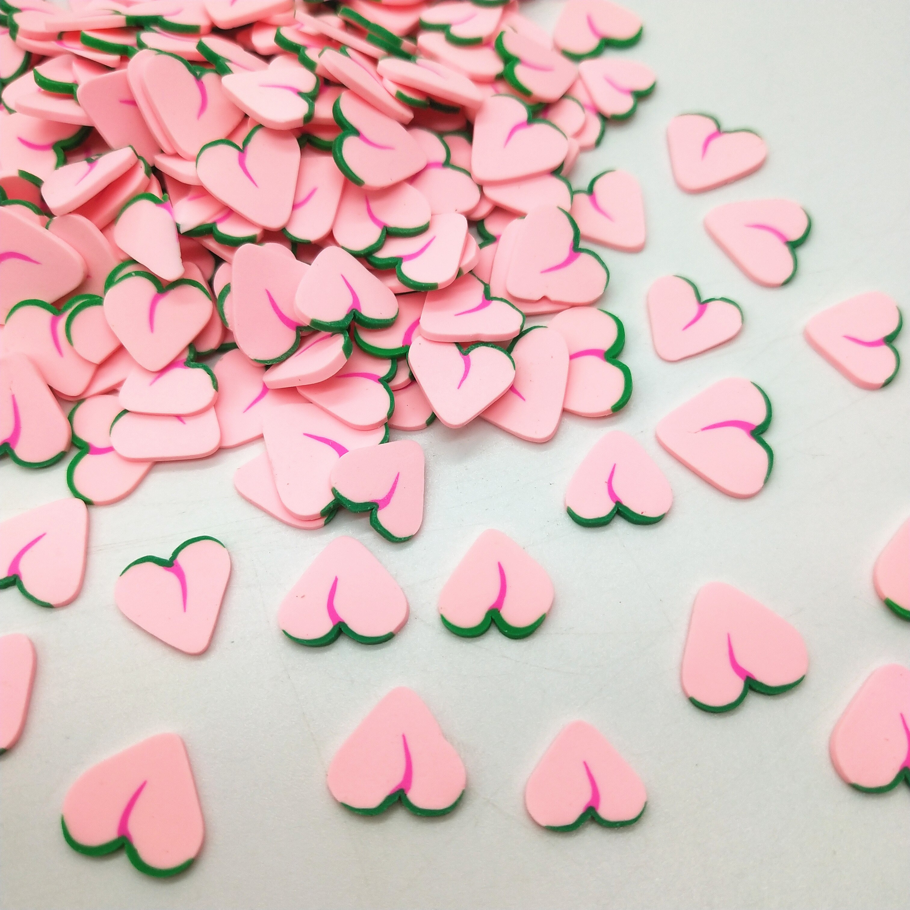 20g/lot 1cm Pink Peach Polymer Clay for DIY Crafts Plastic Klei Mud Particles Fruit Clays