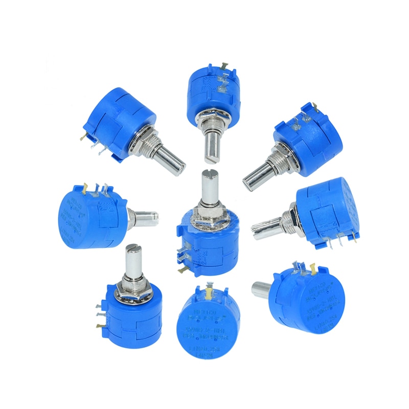 10pcs 3590S-2 Precision Multi-turn Potentiometer Trimmer Adjustable Resistance 100 200 500 1K 2K 5K 10K 20K 50K 100K Ohms