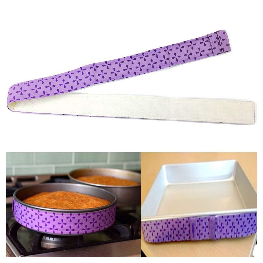 1Pcs Bake Zelfs Strip,Cake Pan Temperen Strips, super Absorberende Dikke Katoenen Cake Strips Voor Bakken Cake Pan Strips Accessoires