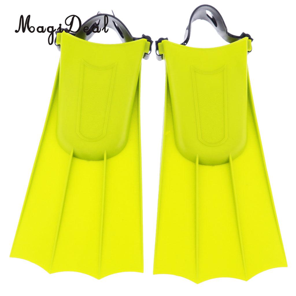 MagiDeal Adults Adjustable Flippers Fins Swimming Diving Learning Tools S/M/L/XL for Swimming Snorkeling Diving Fins Children: XL Yellow