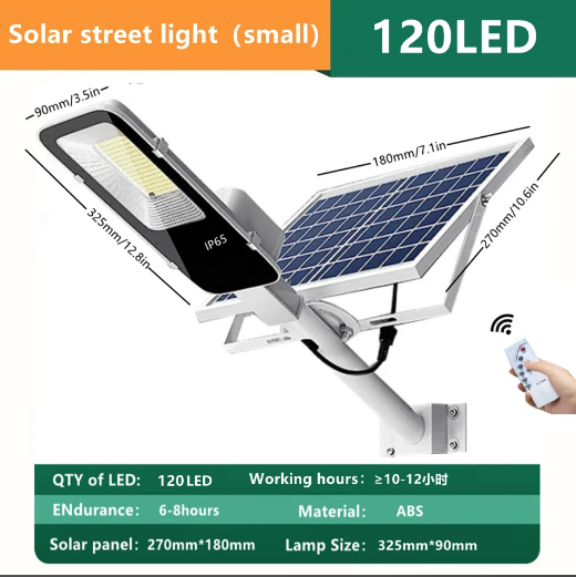Hoogwaardige straatlantaarn op zonne-energie voor buiten met lange termijn bediening, automatische detectie, waterdicht, krachtige straatlantaarn op zonne-energie: WHITE