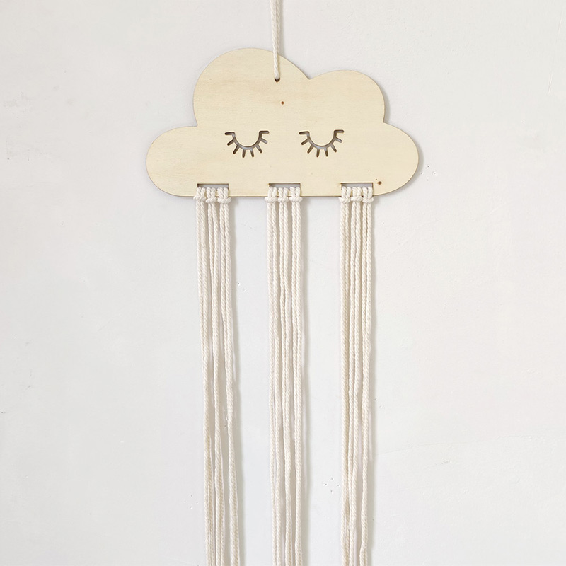 New wood Cloud Baby Hair Clips Holder Princess Girls Hairpin Hairband Storage Pendant Organizer per gioielli ornamenti da parete