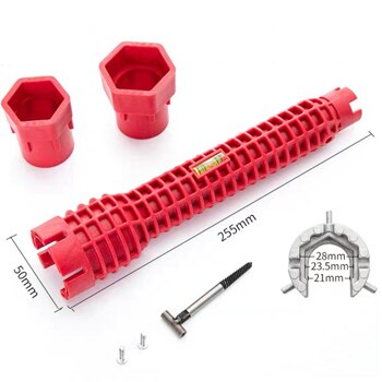 Multifunction Faucet and Sink Installer Wrench Set Repair Plumb Tool for Toilet Bowl Bathroom Kitchen Pipe Socket Spanner: 8 in 1 Bagged