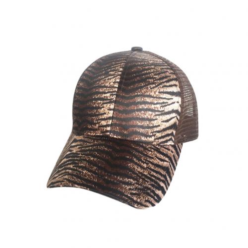 dla obu płci na wolnym powietrzu lampart grafika z tygrysem anty UV kucyk kapelusz z możliwością regulacji czapka z daszkiem zatrzymaj latającą pluć na lato: ciemny kawa tygrys