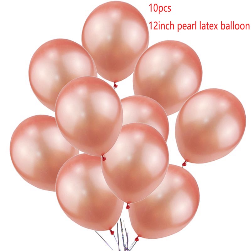 Guld sølv metal balloner deco fødselsdag folie stjerne balloner fødselsdagsfest dekorationer børn konfetti balloner til oppustelige bolde: 10 stk 12 tommer latex