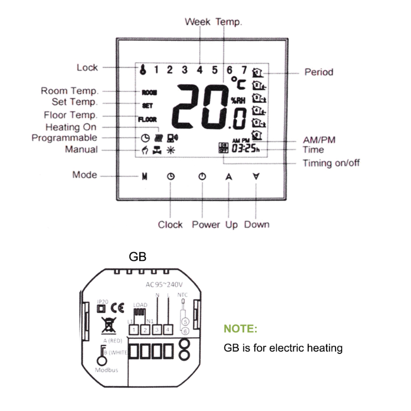 Smart Temperature WiFi&amp;Touch screen control Thermostat for Gas Boiler Heating or Water Floor Heating Temperature Controller