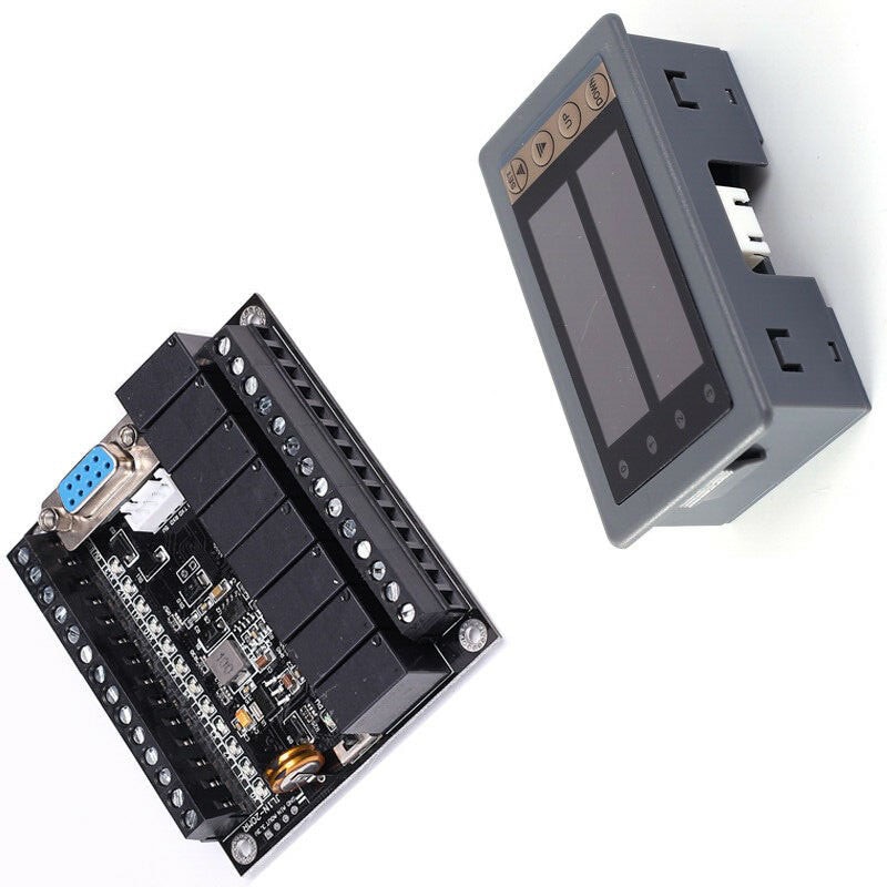 Plc FX1N-20MR & Rail Type Behuizing & Plc Display Relaismodule Vertraging Module 10-28V: Default Title
