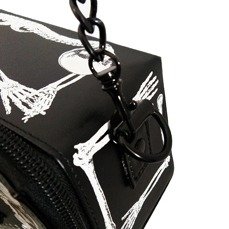 Vampyr kiste pung kiste gotisk punk håndtaske halloween skuldertaske dame crossbody taske til fødselsdag