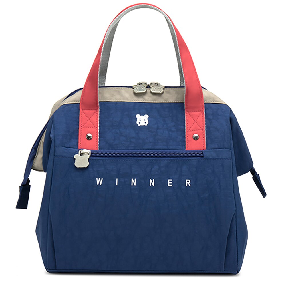 Winner Thermal Insulated Lunch Box Tote Cooler Bag Bento Pouch Lunch Container School Food Storage Bags: S-Deep blue