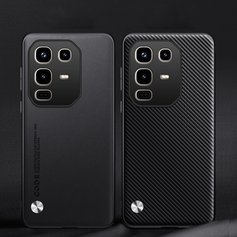 Funda de cuero para Infinix Note 50 Pro 4G fibra de carbono silicona dura a prueba de golpes mate funda de teléfono InfinixNote50Pro X6855 X6858