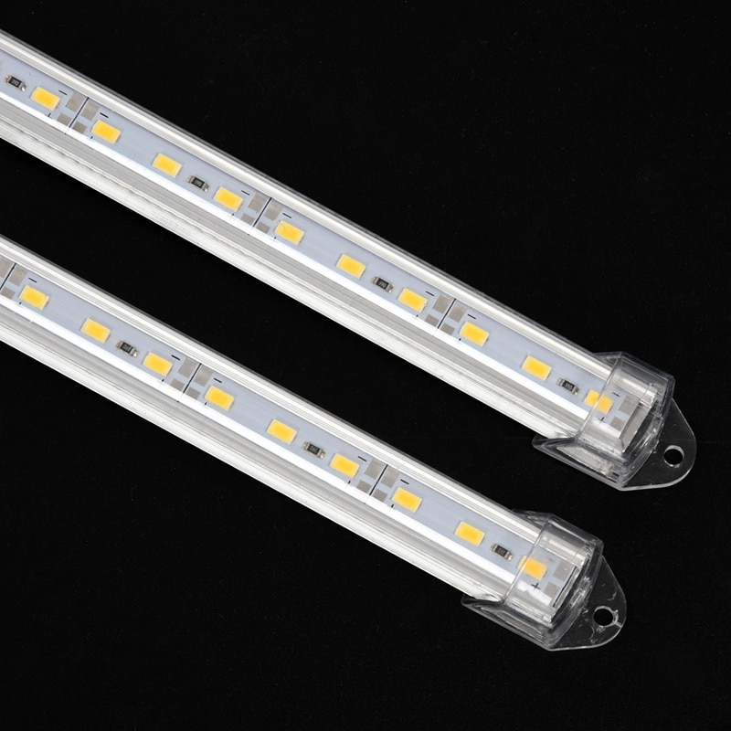 2 Pcs Aluminum Alloy Rigid LED Strip Rod Light Waterproof 12V 50CM