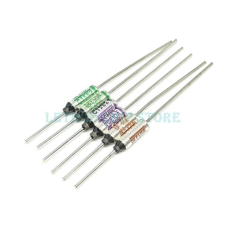 5pcs Thermal Fuse 10A 250V Temperature Control Thermostat Switch 73 77 94 99 113 121 133 142 157 172 192 216 240 C Degree SEFUSE