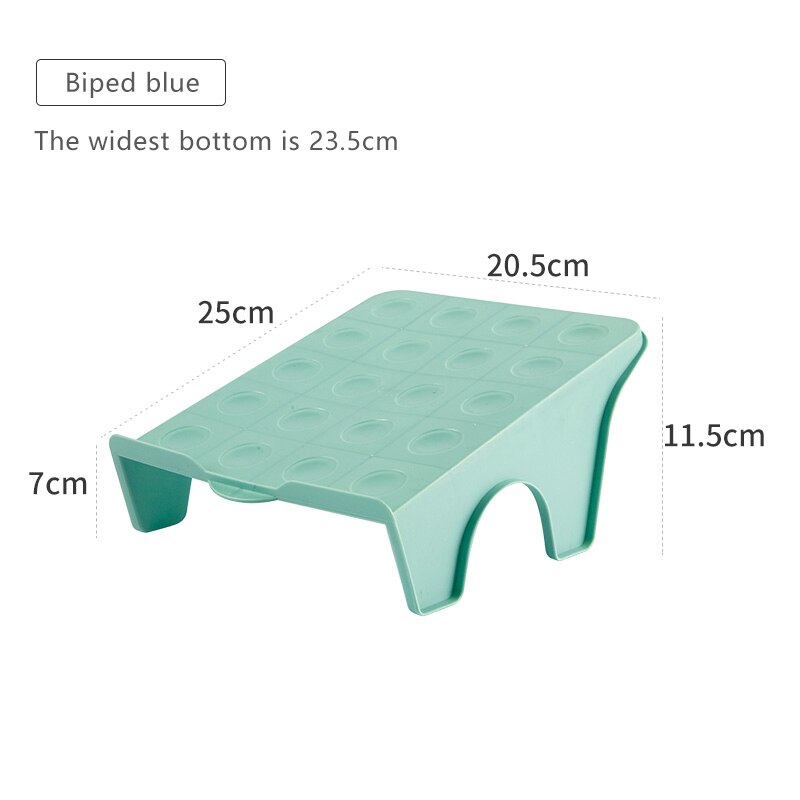 Schoenenrek schoenenrek dubbellaags schoenenrek draagbare kast voor thuis, slaapzaal schoenenkast schoenen en slippers opbergen: Voeten blauw