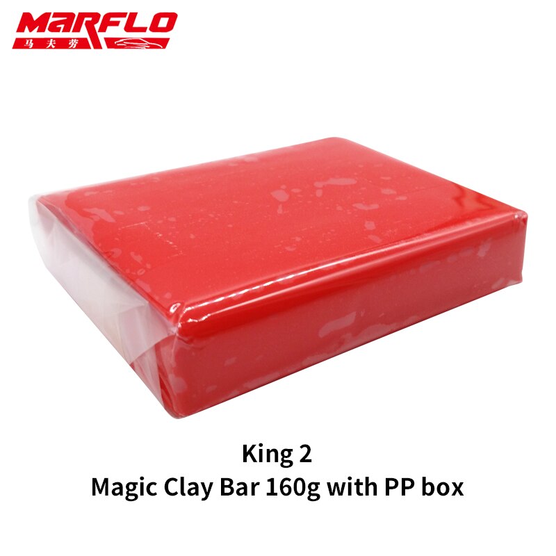Barra mágica de arcilla para limpieza de coches, herramientas de lavado para el cuidado del coche, 160g, grado King pesado medio fino: King2 Clay Bar 160g