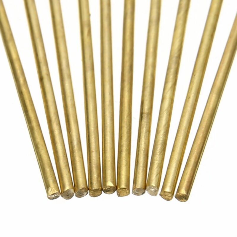 10 stk 1.6 x 250mm messing rundstang rund wire rør modell, messing sveising lodding elektrode leker tilbehør stick