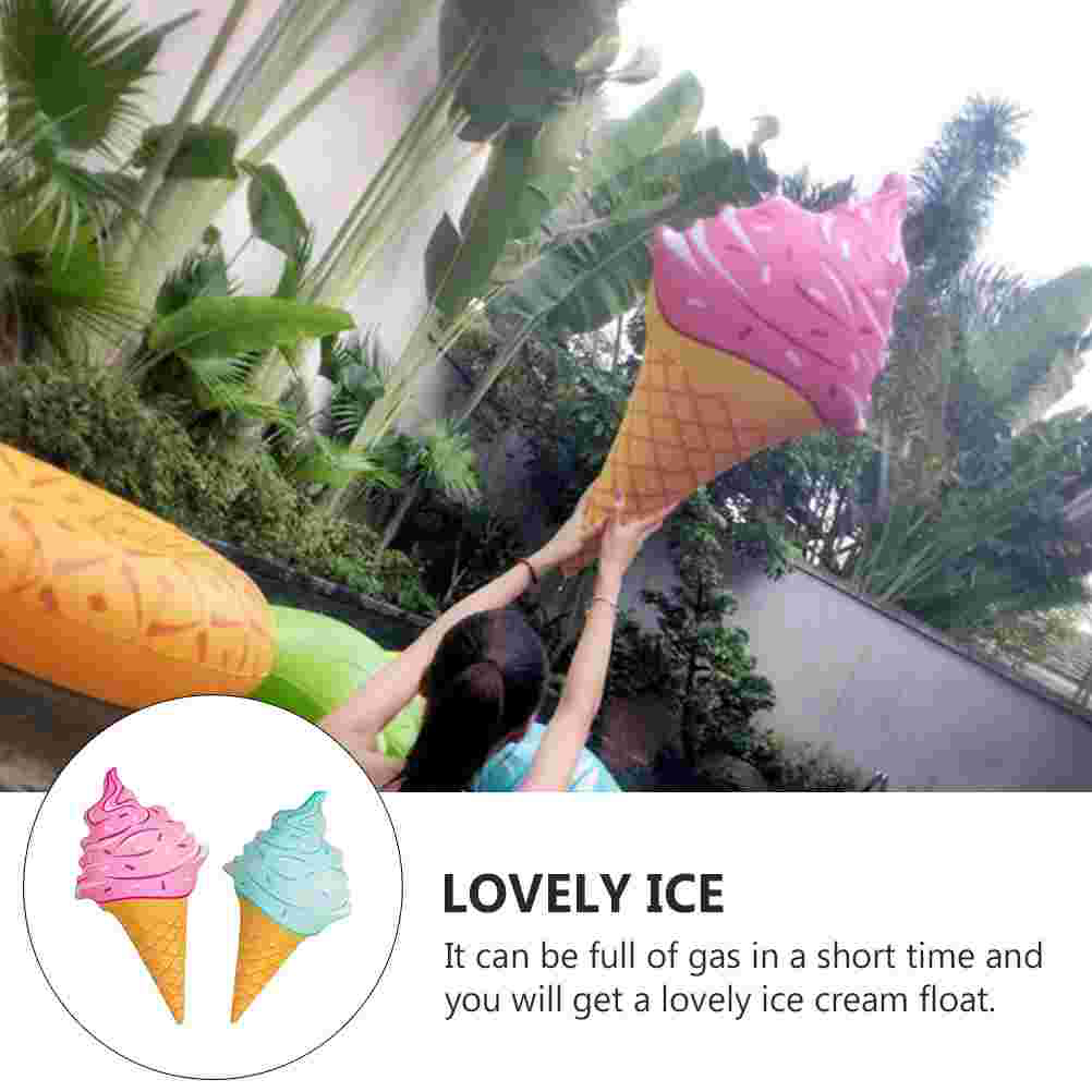 4pcs Durable Portable Floating Ice Cream Floats Ice Cream Cone for Beach Pool