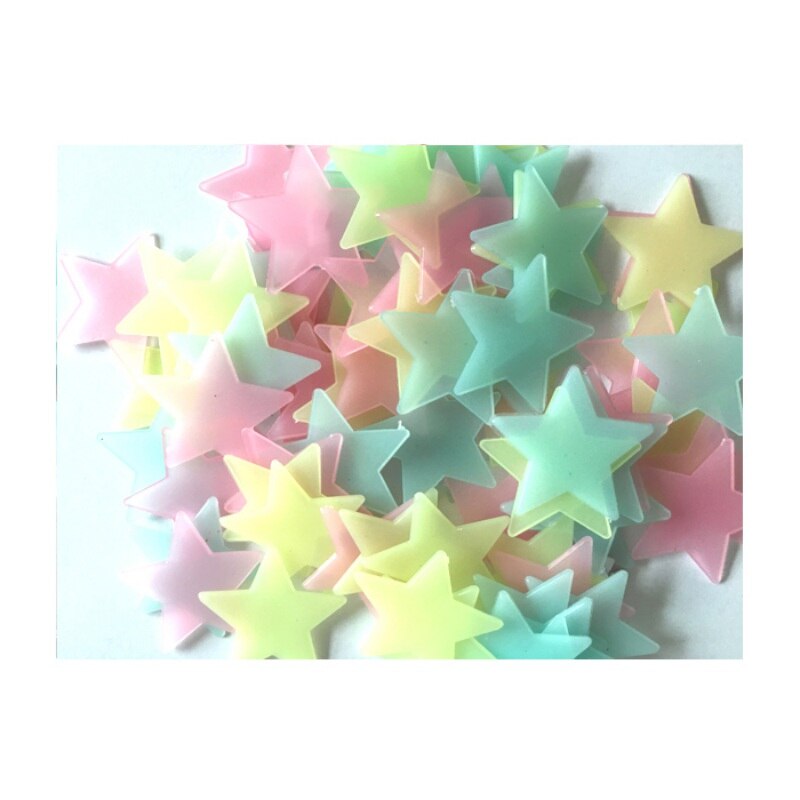 Glow In The Dark Star Stickers Op Thuis Muurtattoo Baby Kinderkamer Muurstickers: H