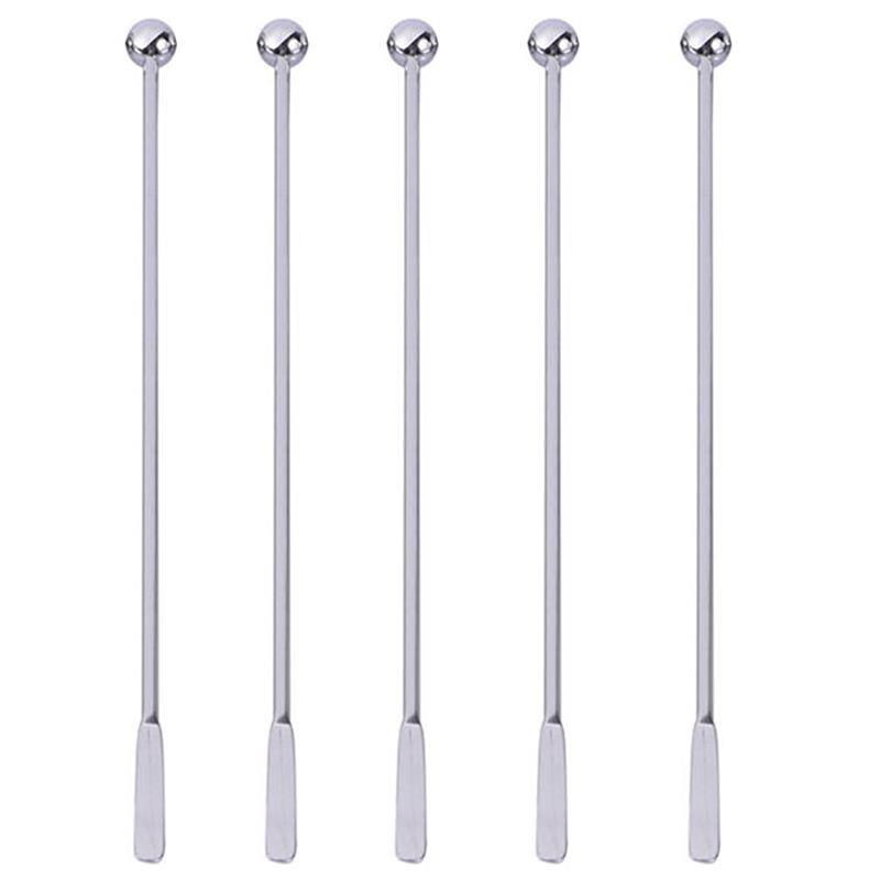 5 st 19cm rostfria mixerstavar för cocktailomrörare för bröllopsfest bar swizzle drink mixer bar muddler: Default Title