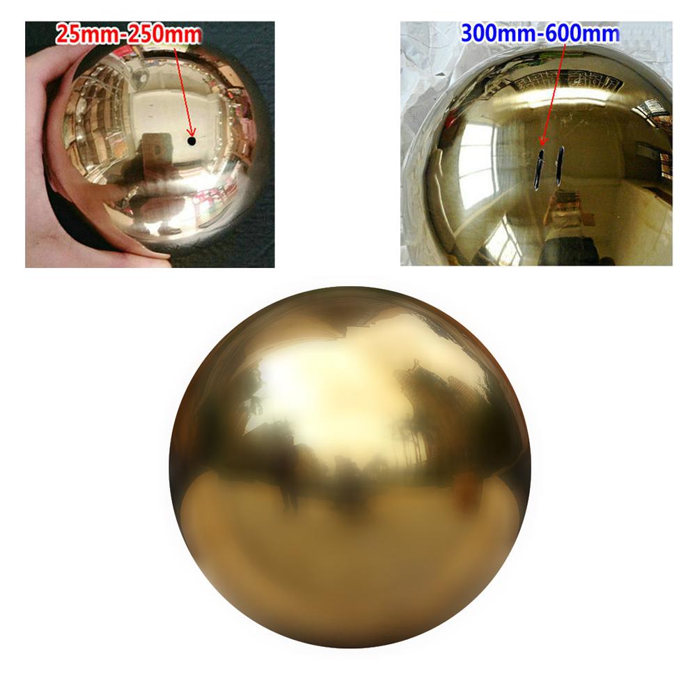 Bola hueca de titanio de acero inoxidable sin costura 201 para decoración de hogar y jardín Esfera de bola de espejo 5